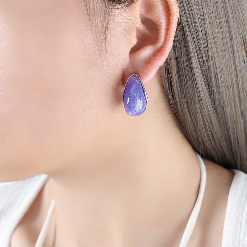 Resin Teardrop Earrings BLUE ZONE PLANET