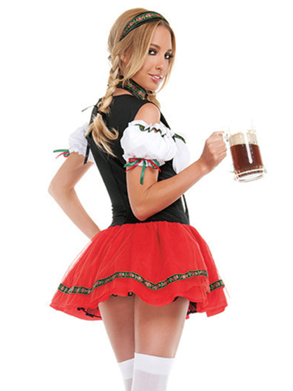 Oktoberfest Costume Bar Waiter Maid Uniform Halloween Costume BLUE ZONE PLANET