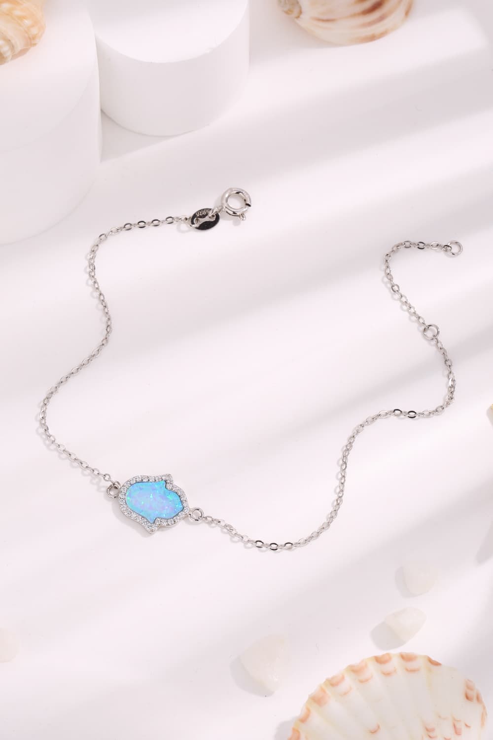 Opal 925 Sterling Silver Bracelet-TOPS / DRESSES-[Adult]-[Female]-Sky Blue-One Size-2022 Online Blue Zone Planet