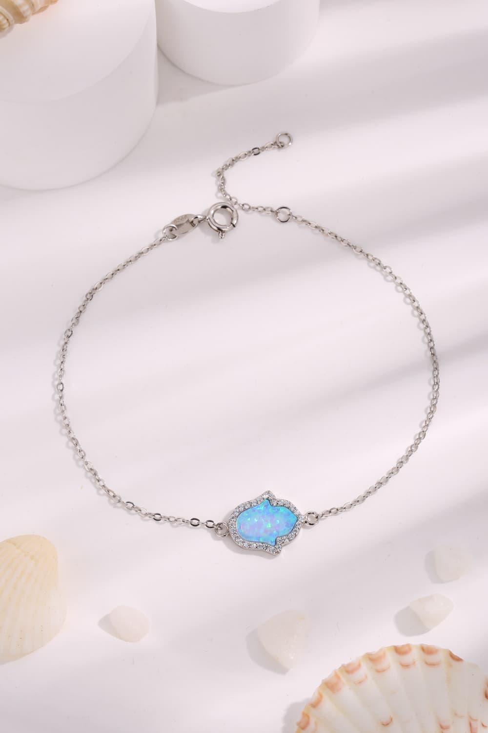Opal 925 Sterling Silver Bracelet-TOPS / DRESSES-[Adult]-[Female]-Sky Blue-One Size-2022 Online Blue Zone Planet