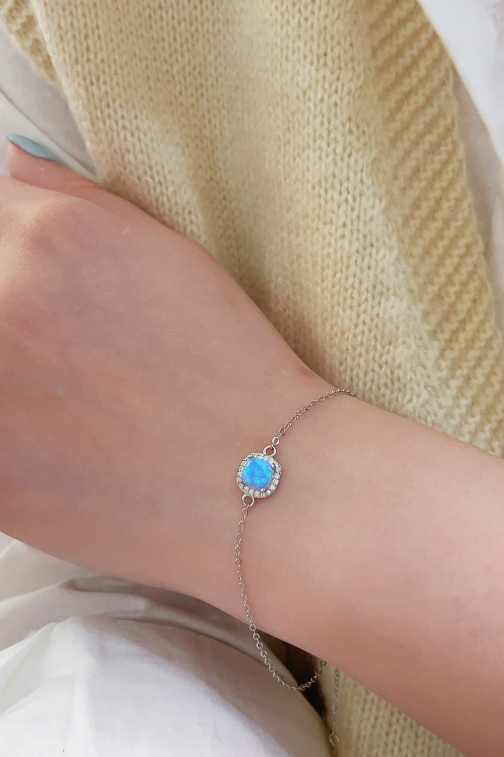 Opal Platinum-Plated Bracelet BLUE ZONE PLANET