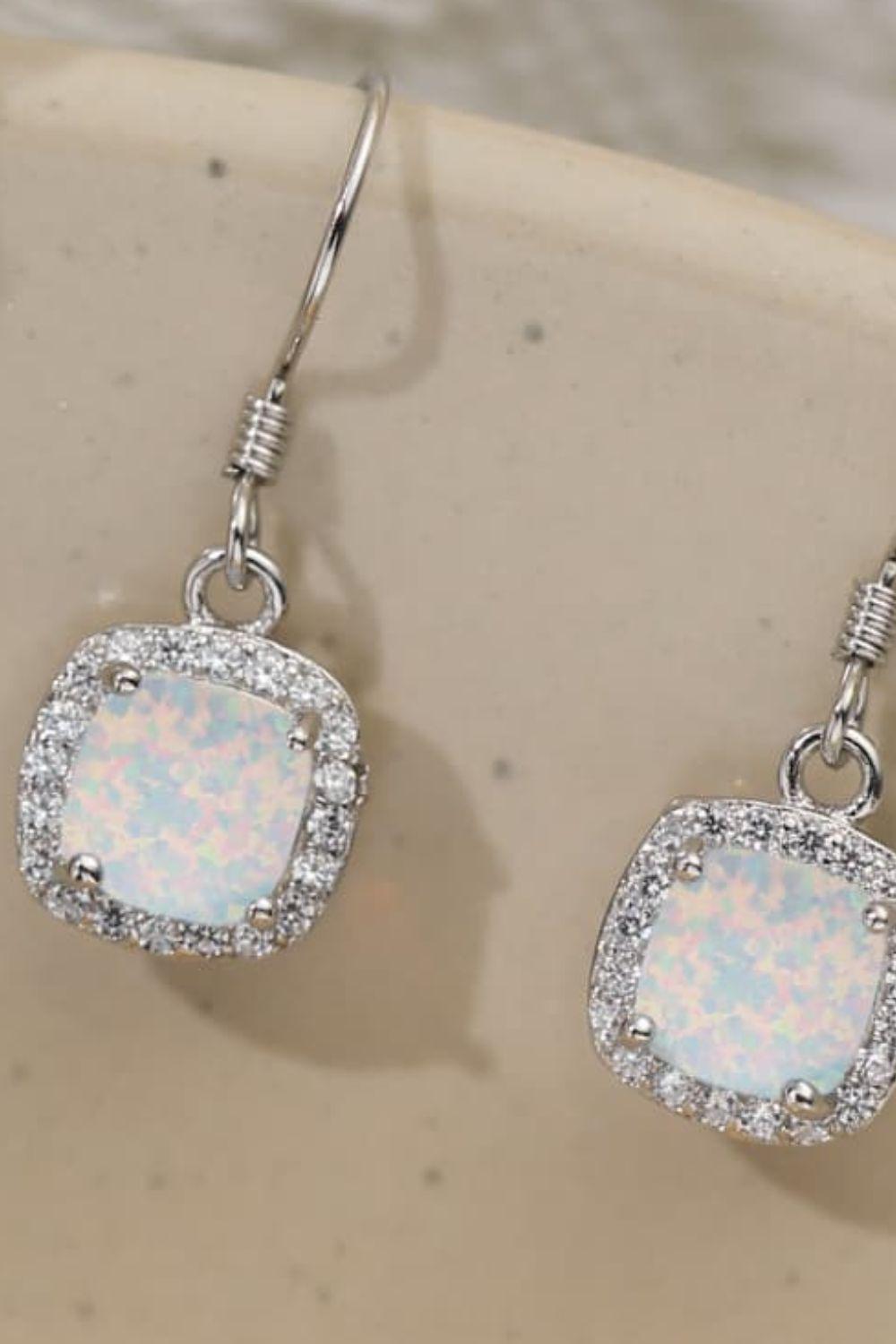 Opal Square Drop Earrings BLUE ZONE PLANET