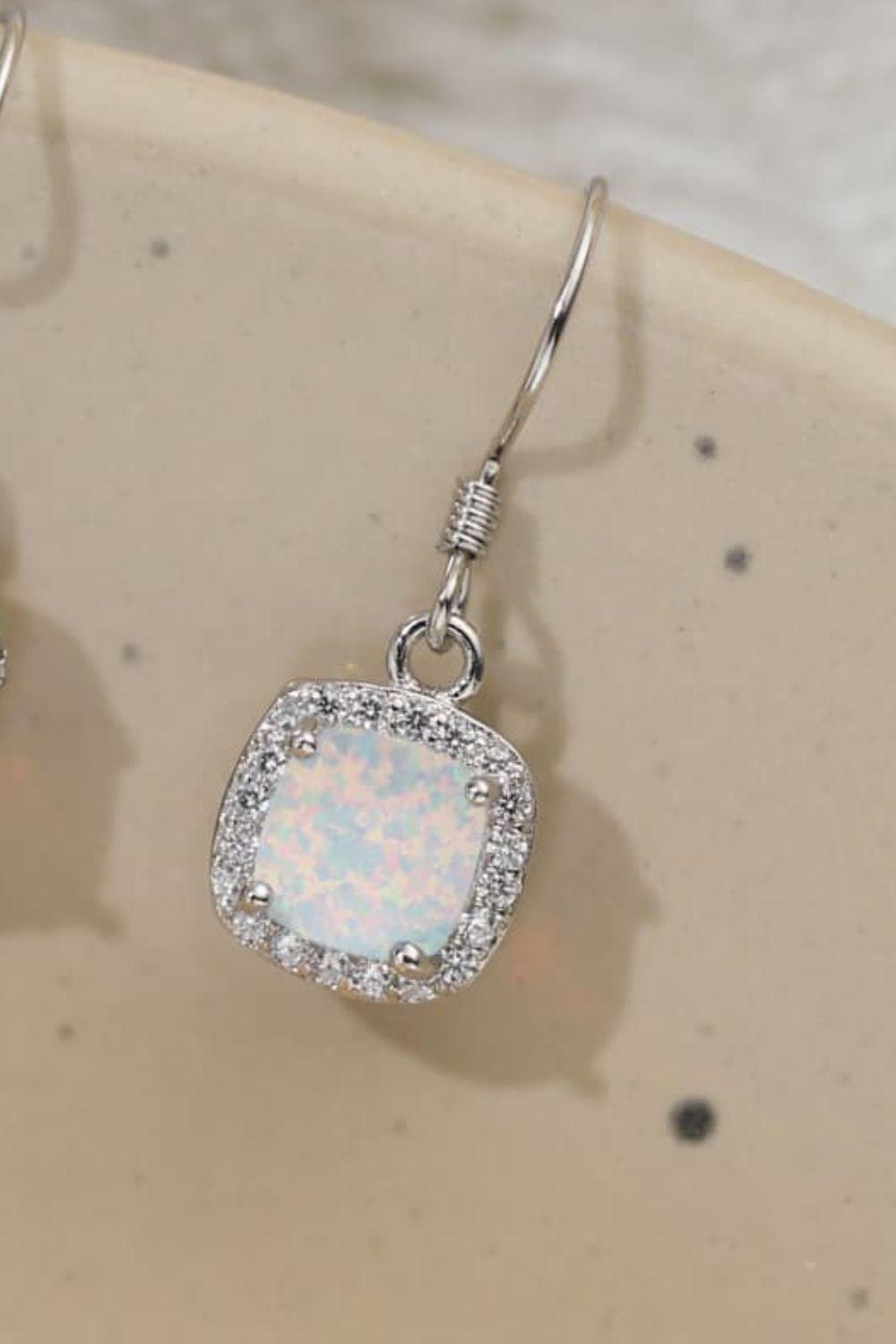 Opal Square Drop Earrings BLUE ZONE PLANET