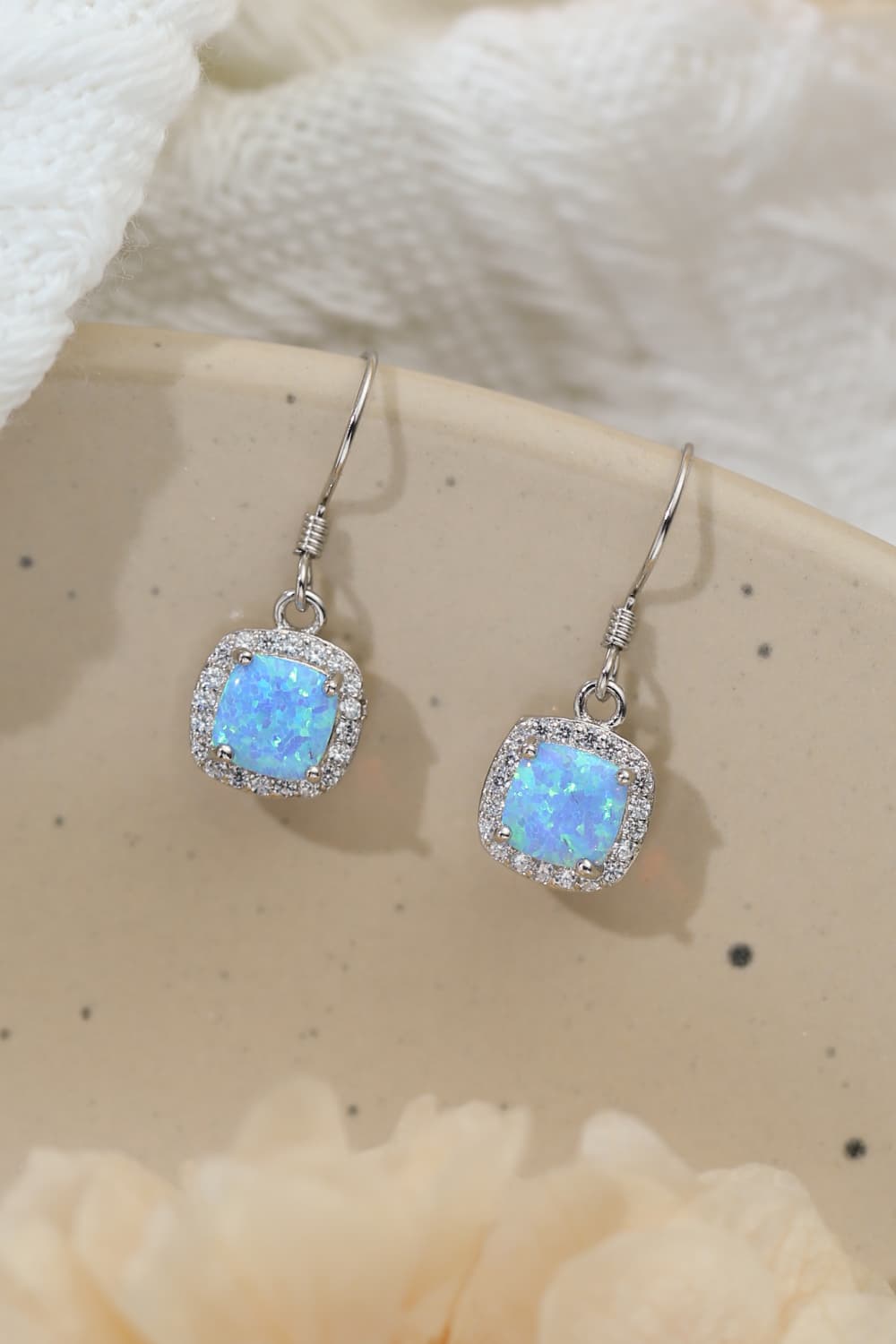 Opal Square Drop Earrings BLUE ZONE PLANET