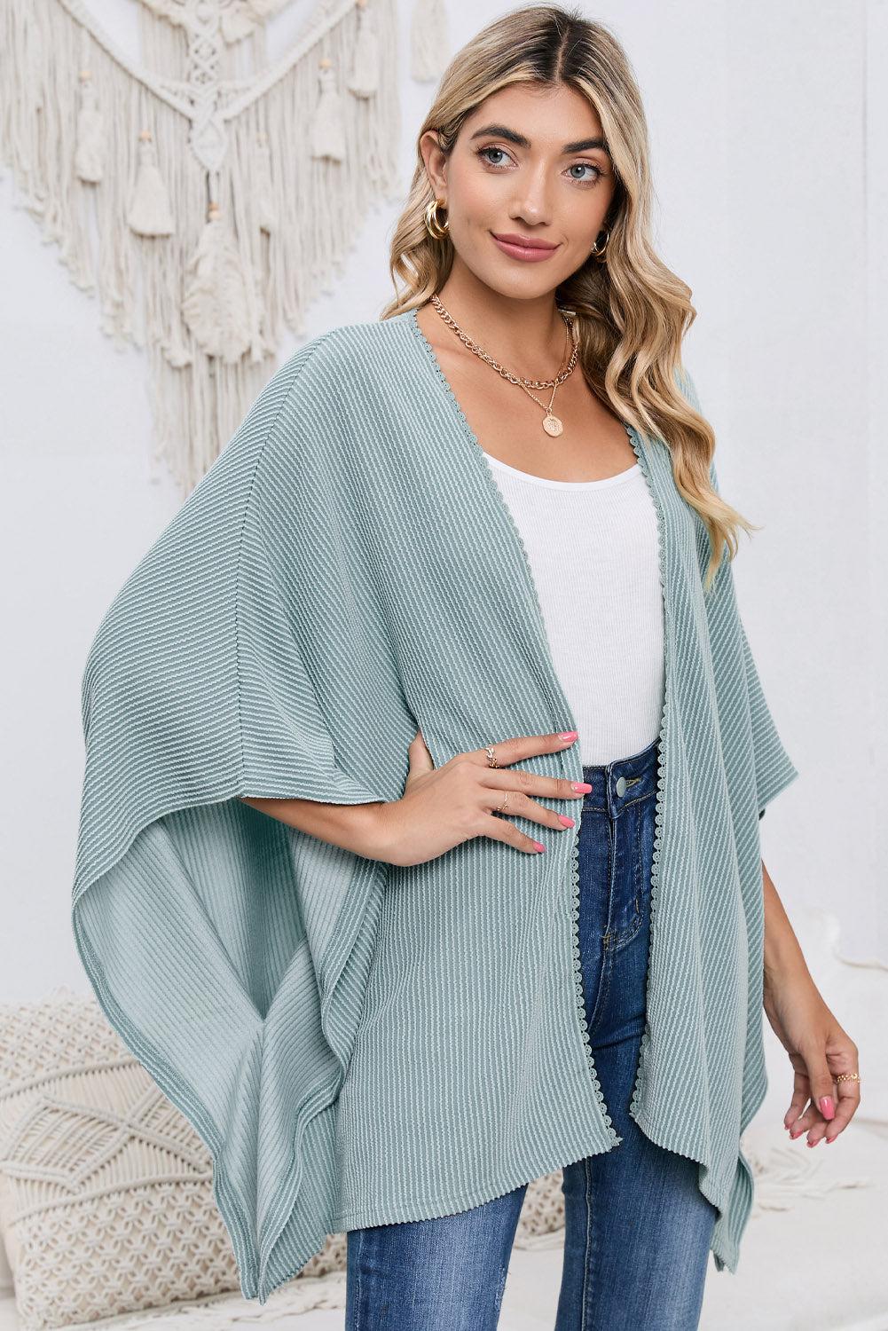 Open Front Dolman Sleeve Cardigan BLUE ZONE PLANET