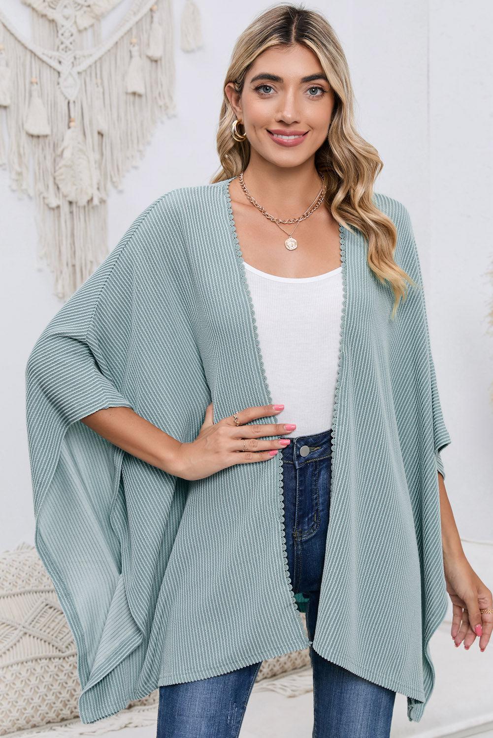 Open Front Dolman Sleeve Cardigan BLUE ZONE PLANET