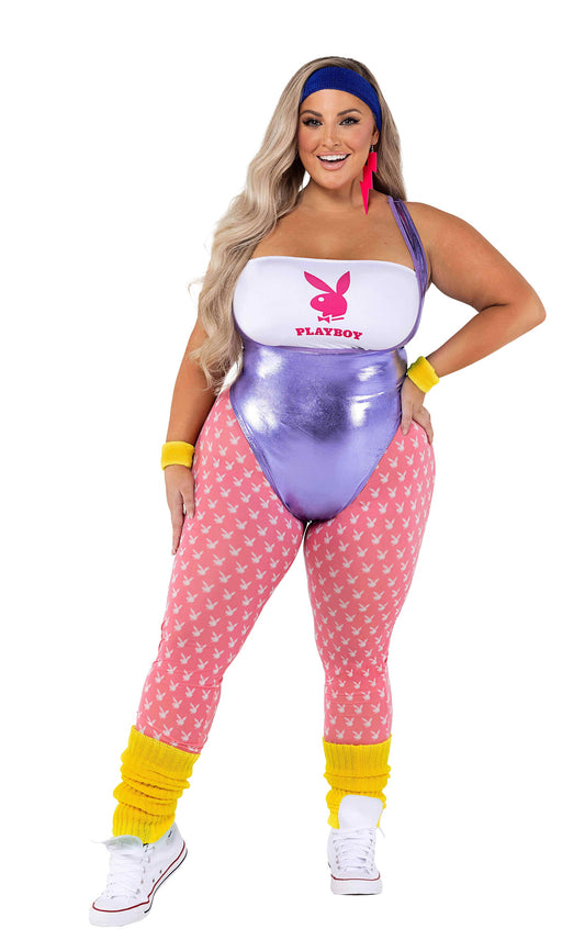 6 Piece Playboy 80'S Fitness-Costumes-[Adult]-[Female]-2022 Online Blue Zone Planet