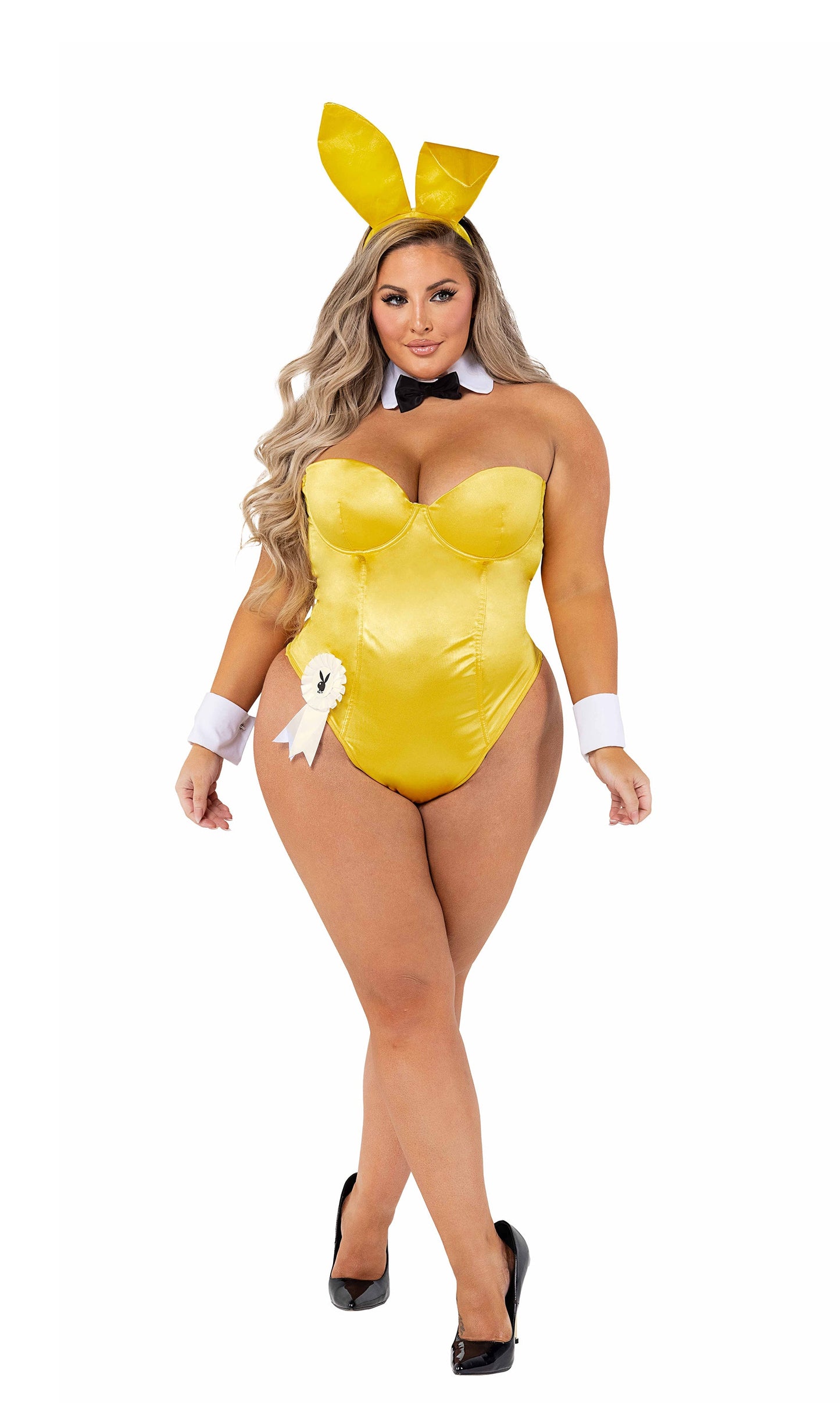 Blue Zone Planet | 8 Piece Playboy Bunny-TOPS / DRESSES-[Adult]-[Female]-Yellow-1XL-2022 Online Blue Zone Planet