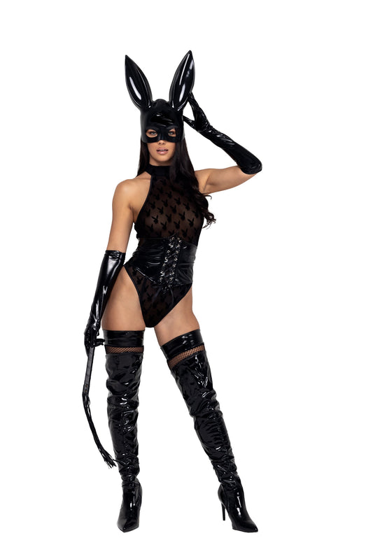 3 Piece After Hours Playboy Costume-[Adult]-[Female]-Black-S-2022 Online Blue Zone Planet