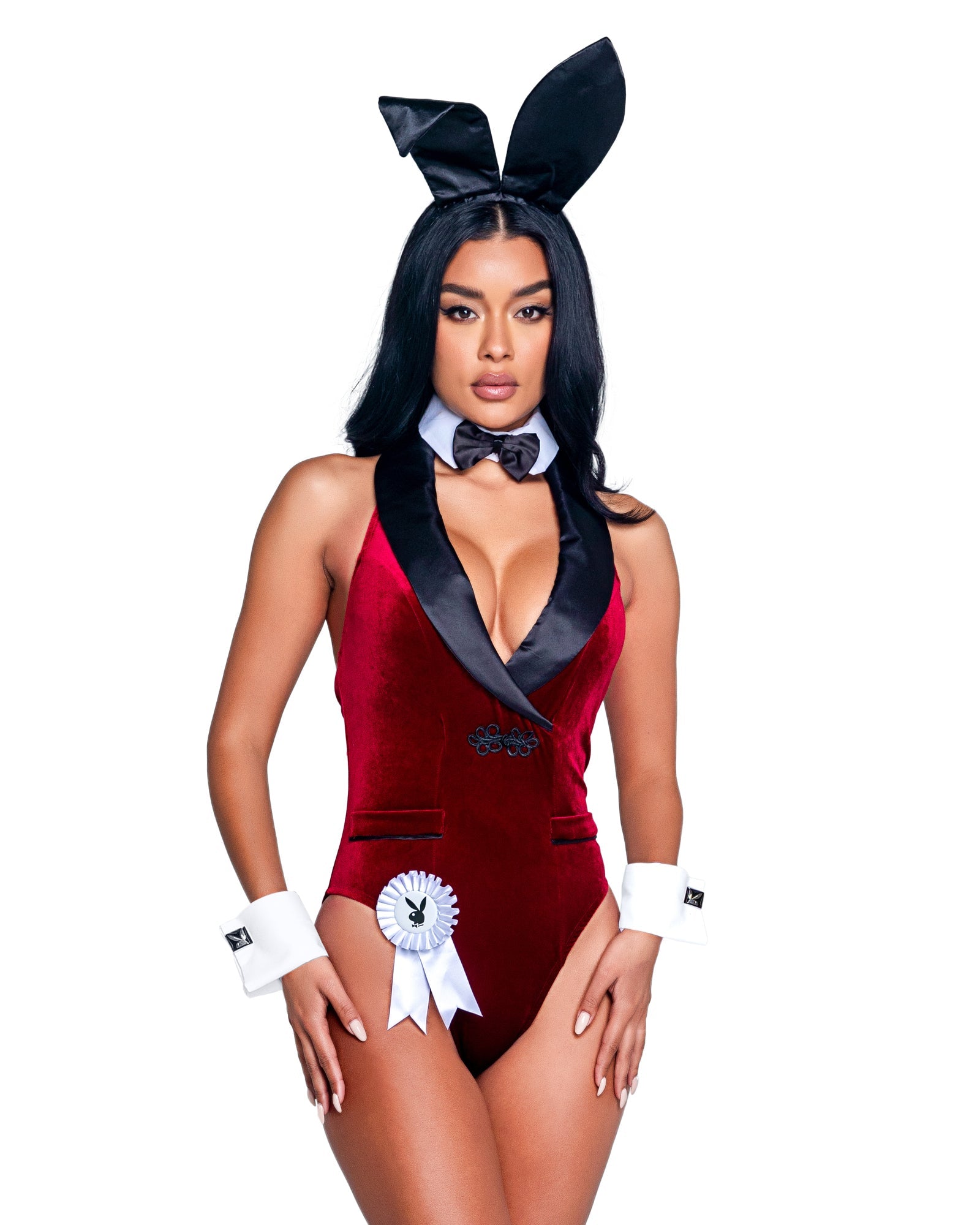 8 Piece Playboy Smoking Lounge Bunny-[Adult]-[Female]-Burgundy-S-2022 Online Blue Zone Planet