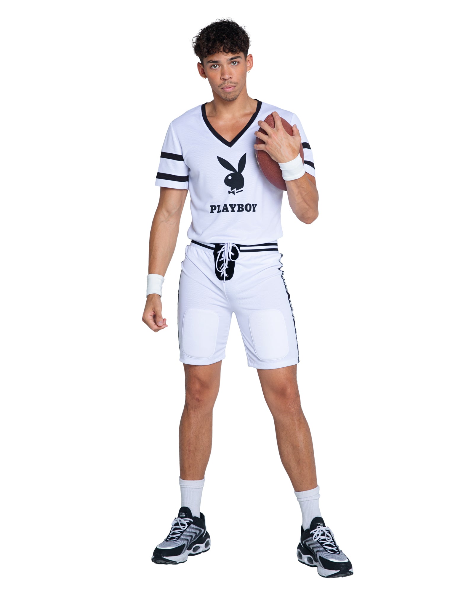 Playboy Football Touchdown Hunk-[Adult]-[Female]-White/Black-S-2022 Online Blue Zone Planet