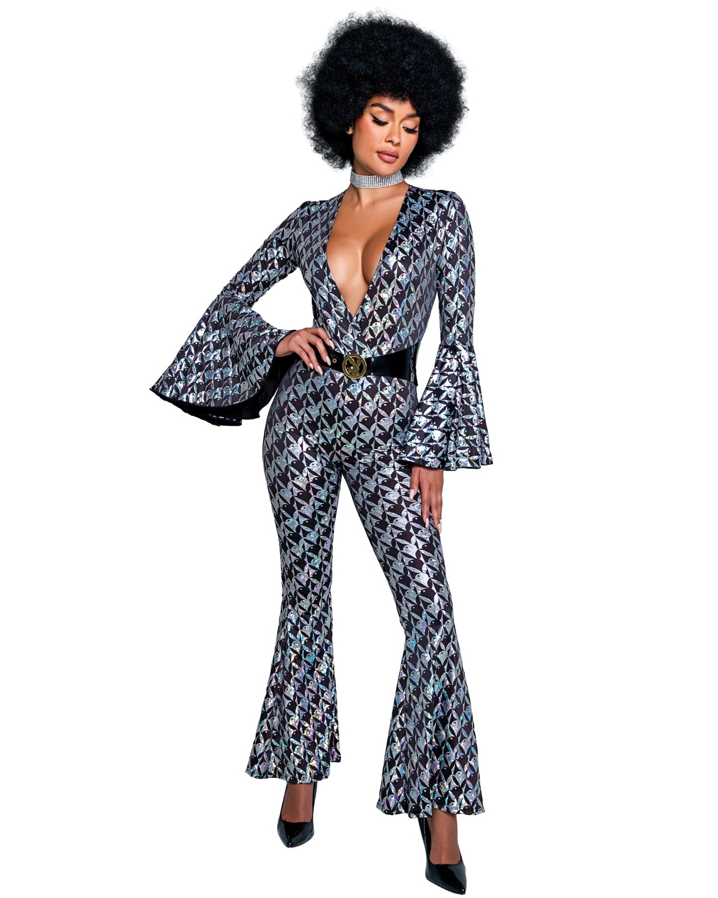 Playboy Disco Fever-[Adult]-[Female]-Silver/Black-S-2022 Online Blue Zone Planet