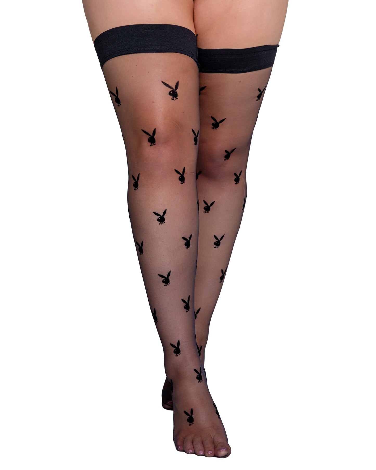 Blue Zone Planet | Playboy Bunny Noir Stockings-[Adult]-[Female]-Queen Size-Black-2022 Online Blue Zone Planet