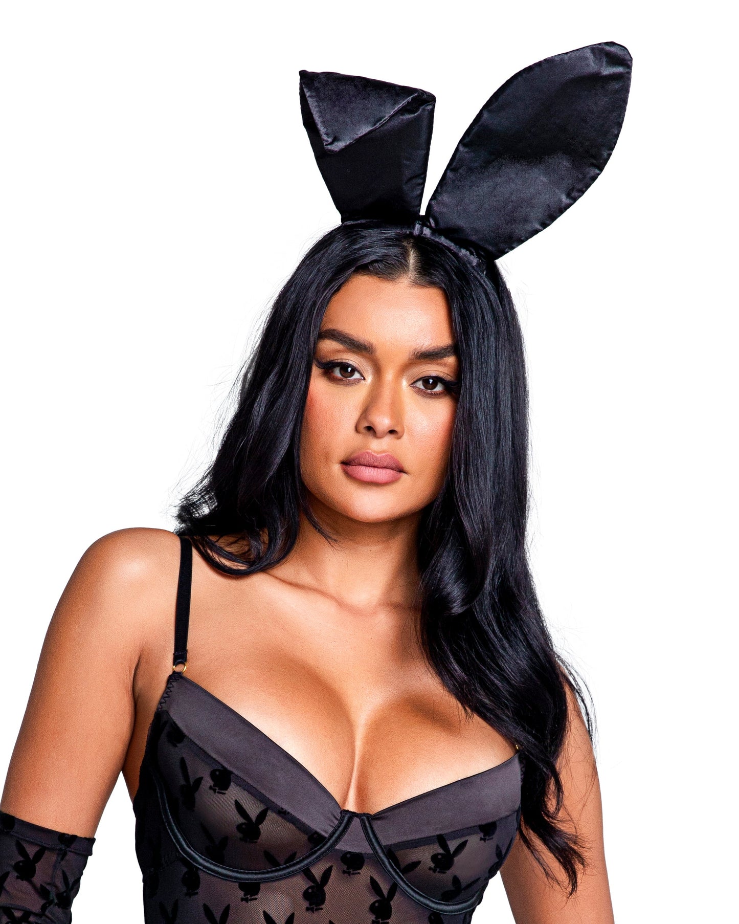 Blue Zone Planet | Satin Bunny Ears-[Adult]-[Female]-One Size-Black-2022 Online Blue Zone Planet