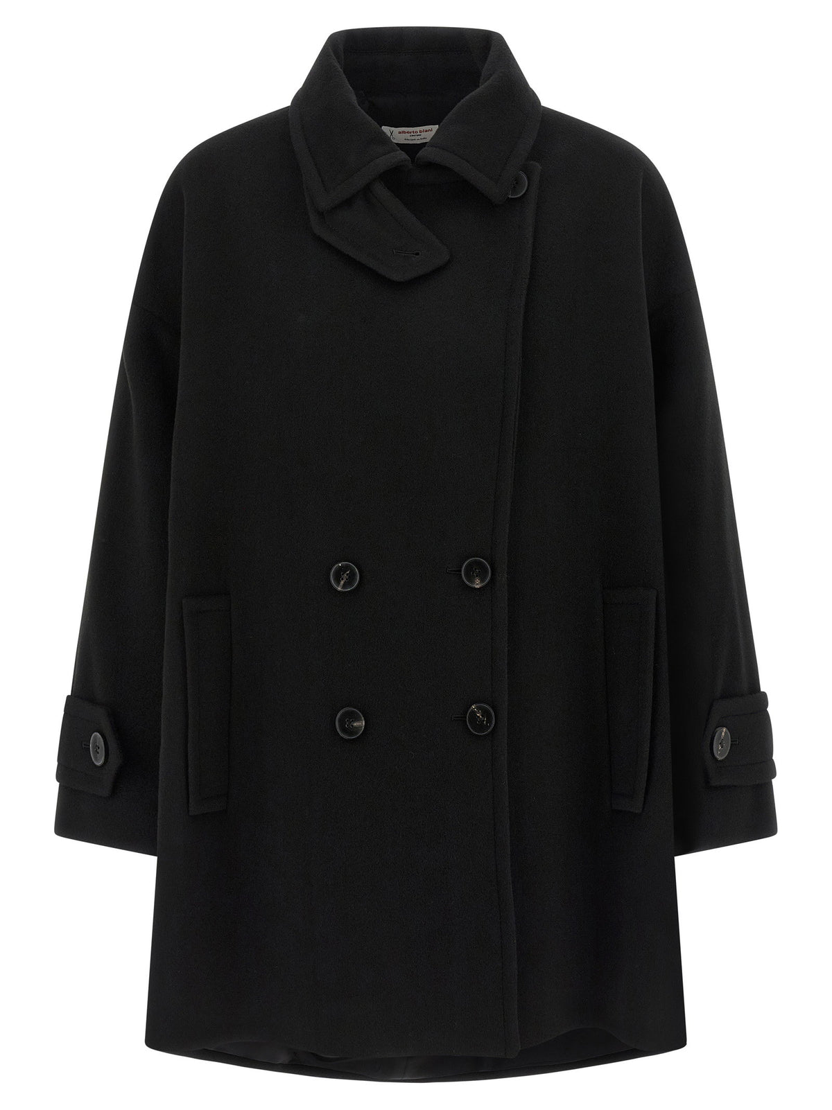 Alberto Biani Double-breasted Caban-Coats-[Adult]-[Female]-38 IT-Black-2022 Online Blue Zone Planet