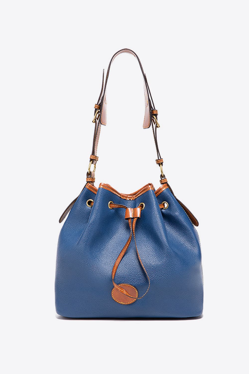 PU Drawstring Bucket Bag BLUE ZONE PLANET