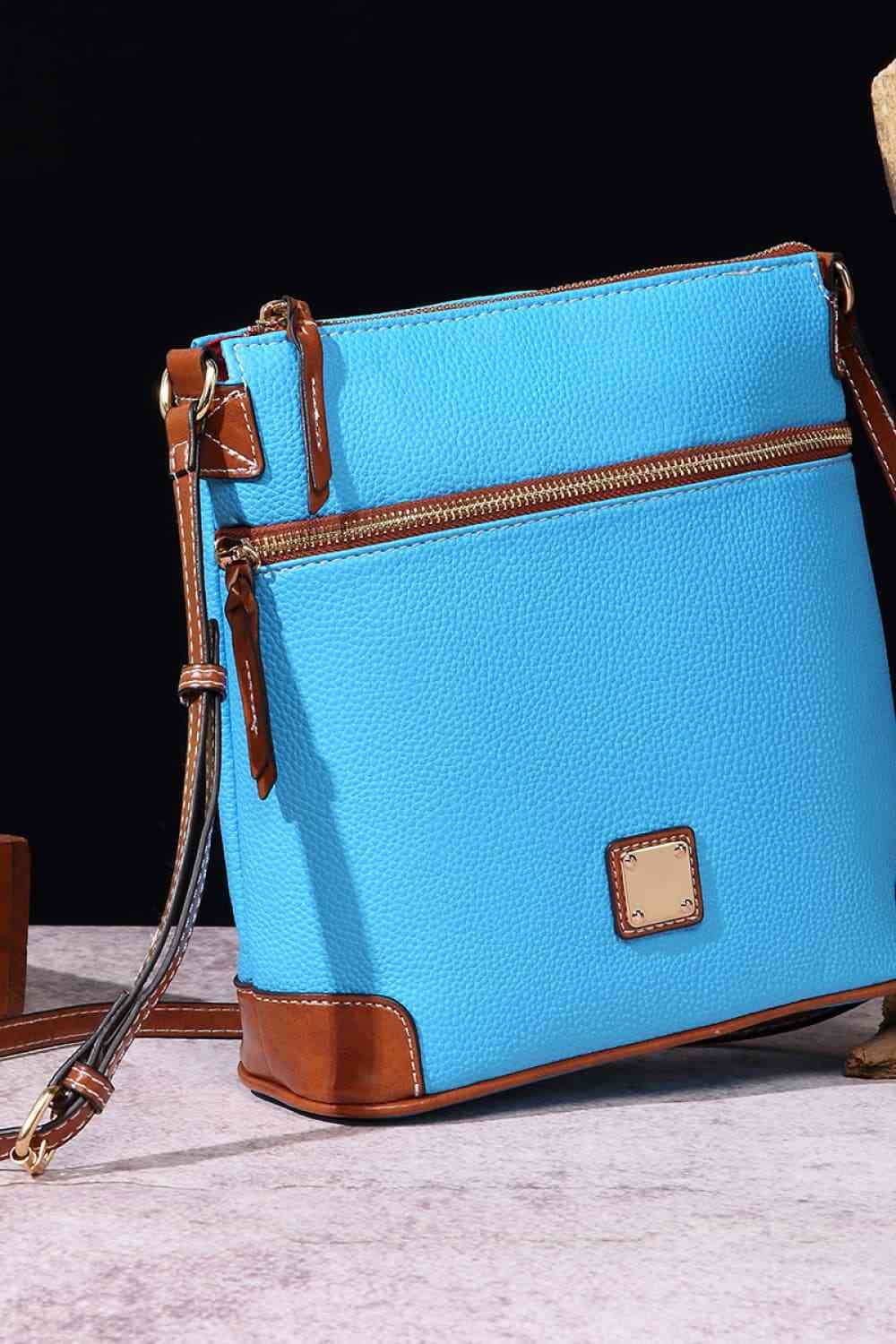 PU Leather Crossbody Bag BLUE ZONE PLANET