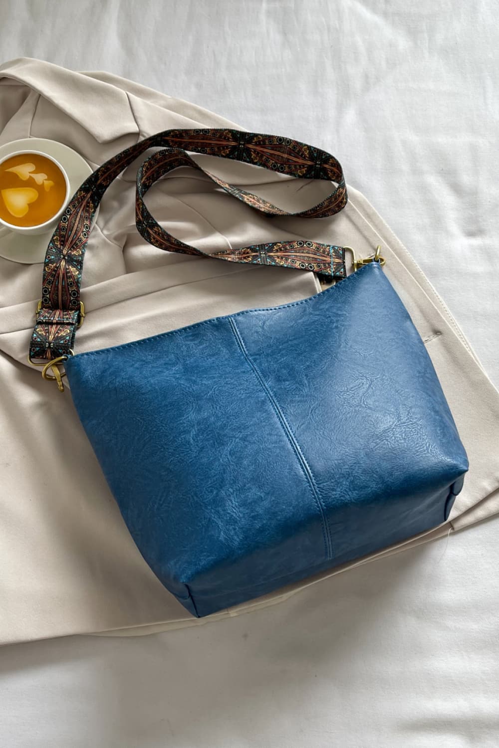 PU Leather Crossbody Bag BLUE ZONE PLANET