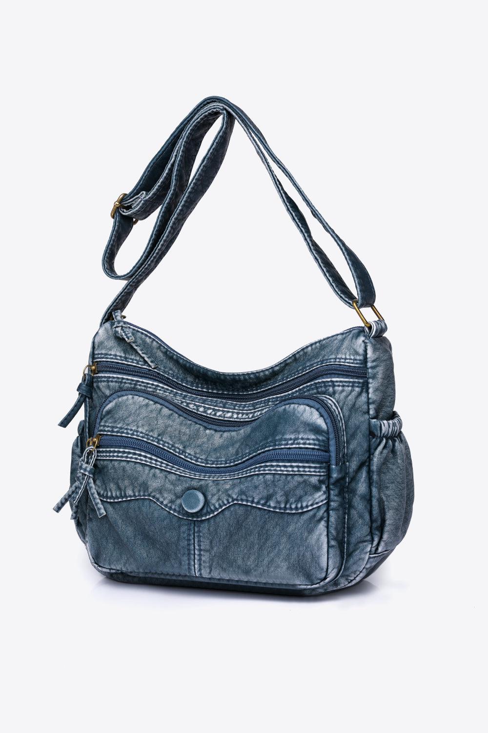 PU Leather Crossbody Bag BLUE ZONE PLANET