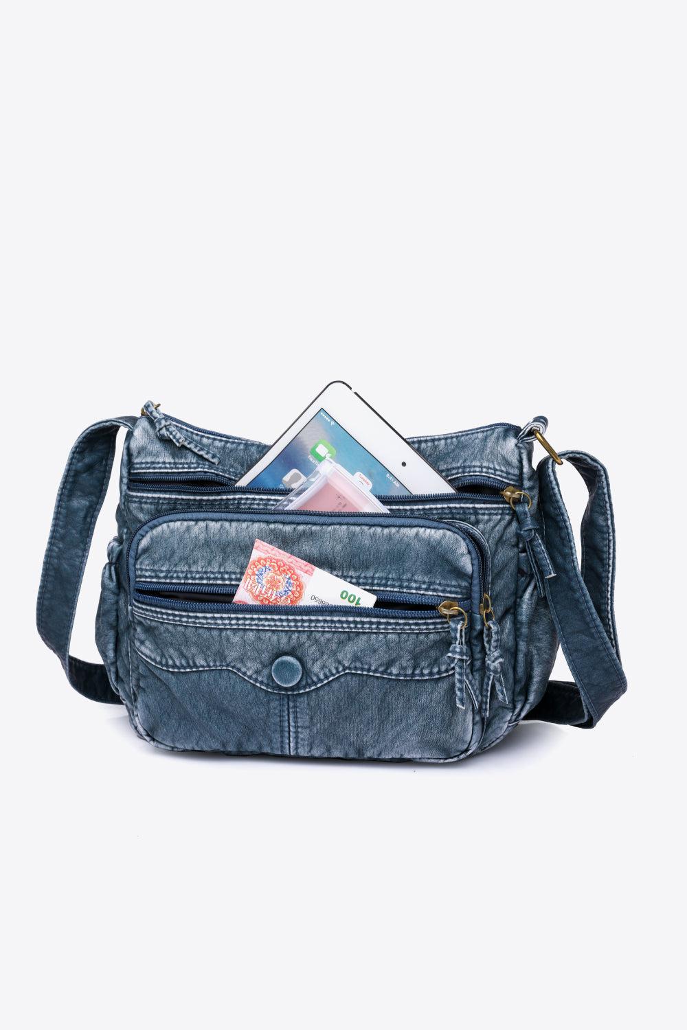 PU Leather Crossbody Bag BLUE ZONE PLANET