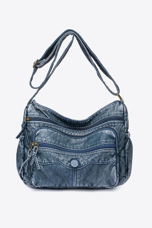 PU Leather Crossbody Bag BLUE ZONE PLANET