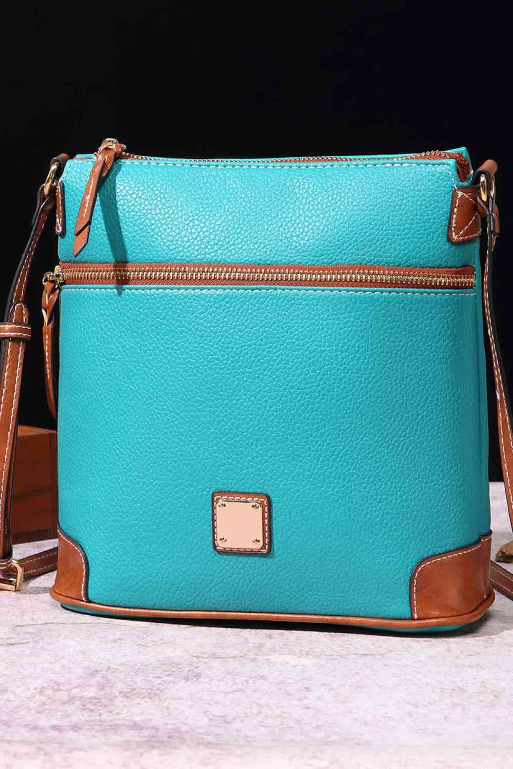 PU Leather Crossbody Bag BLUE ZONE PLANET