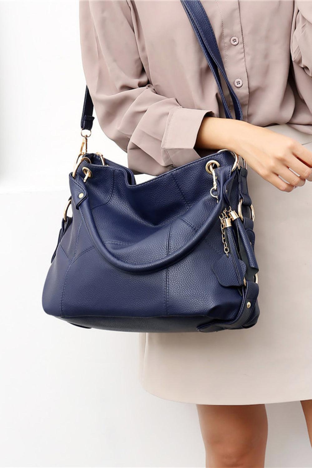 PU Leather Tote Bag BLUE ZONE PLANET