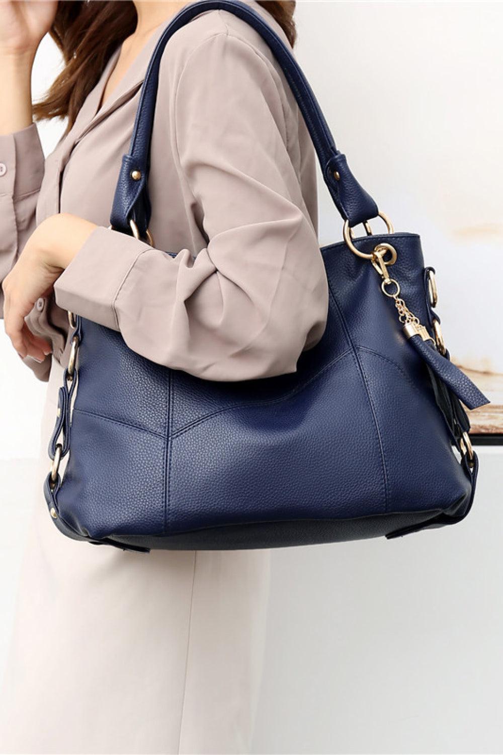 PU Leather Tote Bag BLUE ZONE PLANET