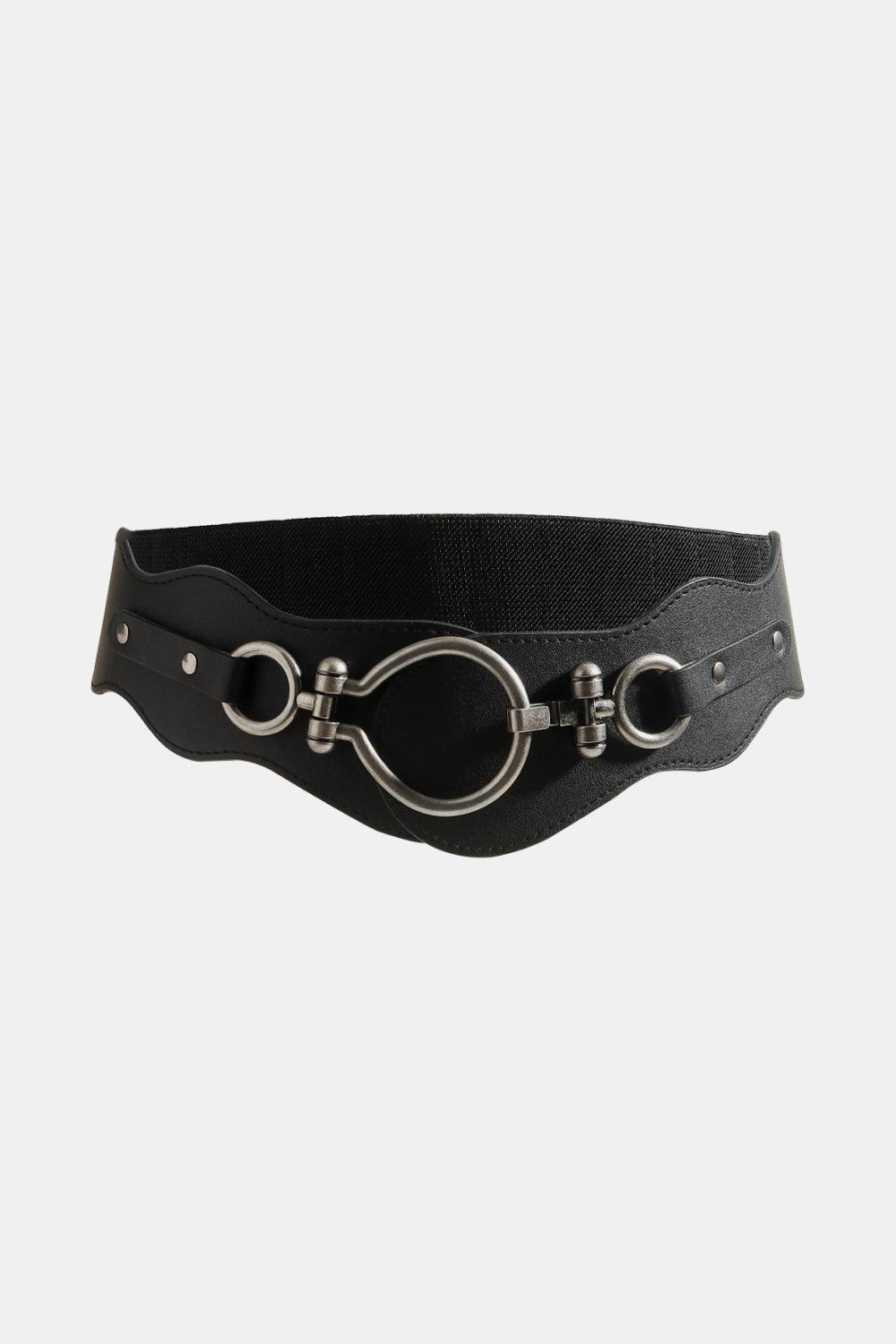 PU Leather Zinc Alloy Buckle Belt BLUE ZONE PLANET