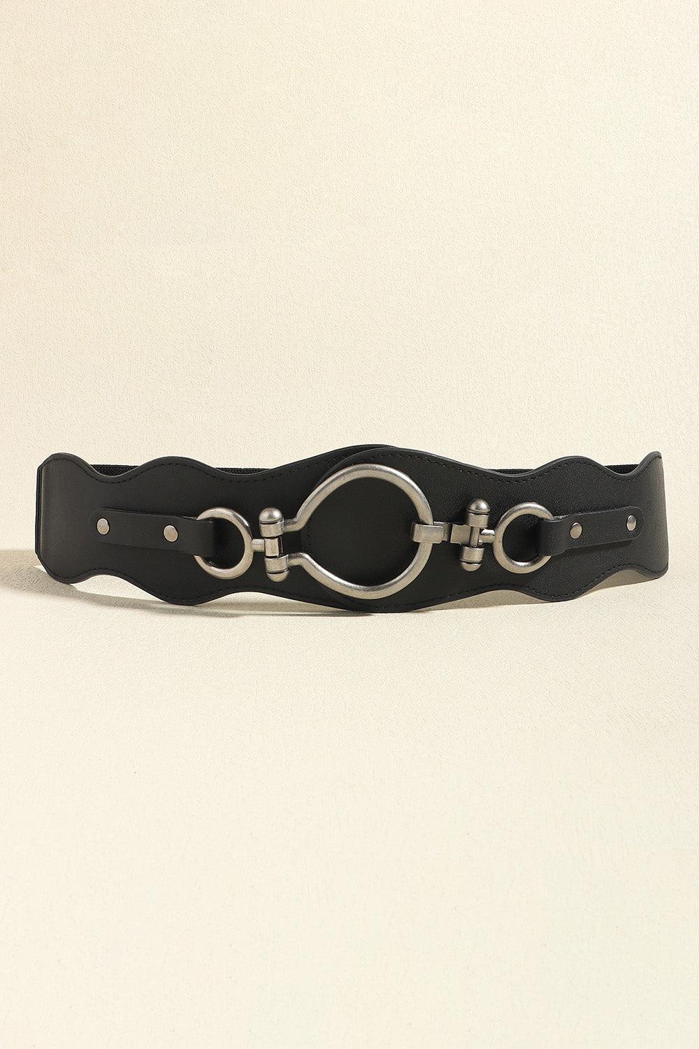 PU Leather Zinc Alloy Buckle Belt BLUE ZONE PLANET