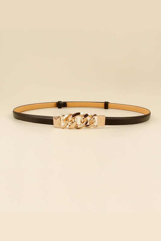 PU Skinny Belt BLUE ZONE PLANET