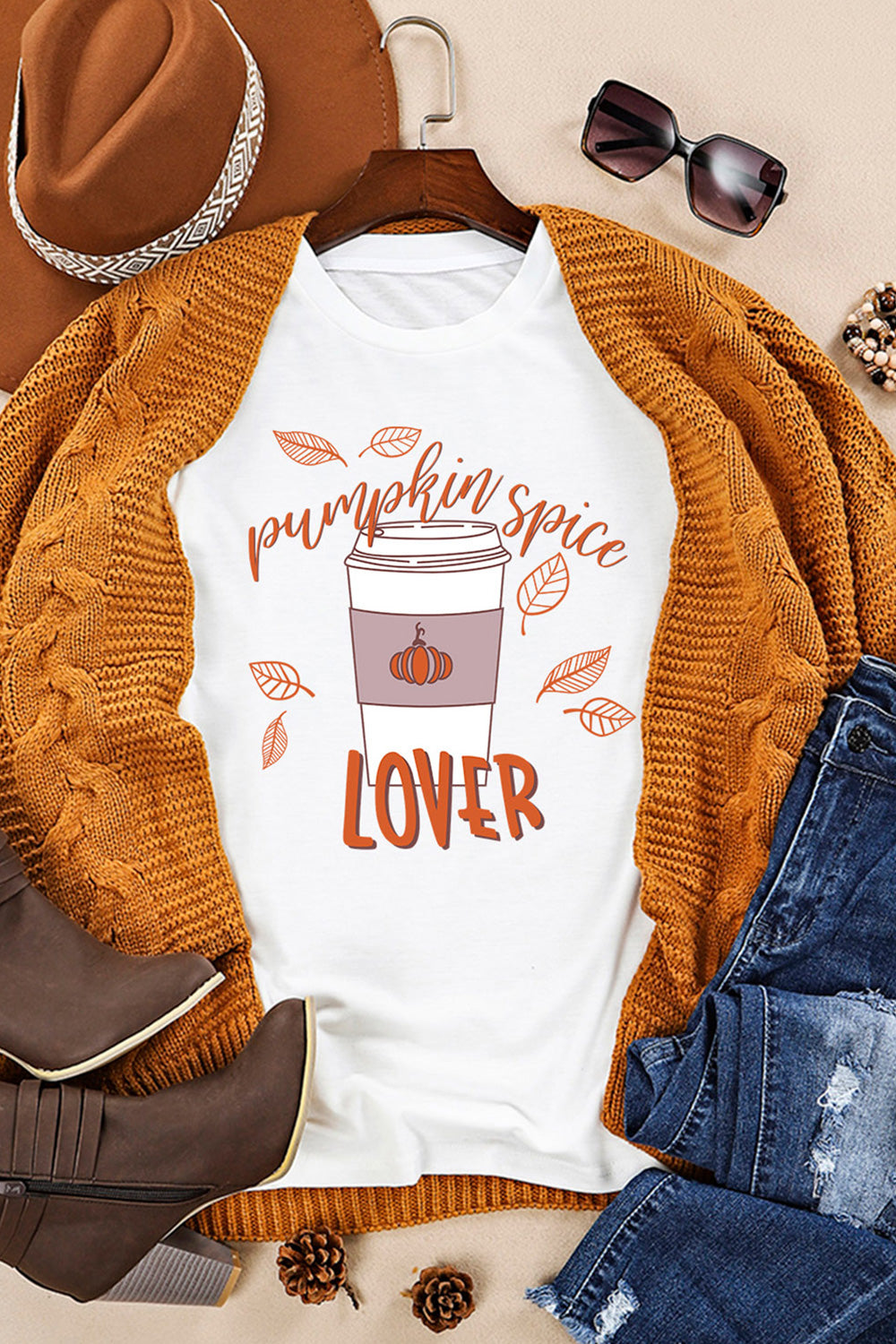 PUMPKIN SPICE LOVER Graphic T-Shirt BLUE ZONE PLANET