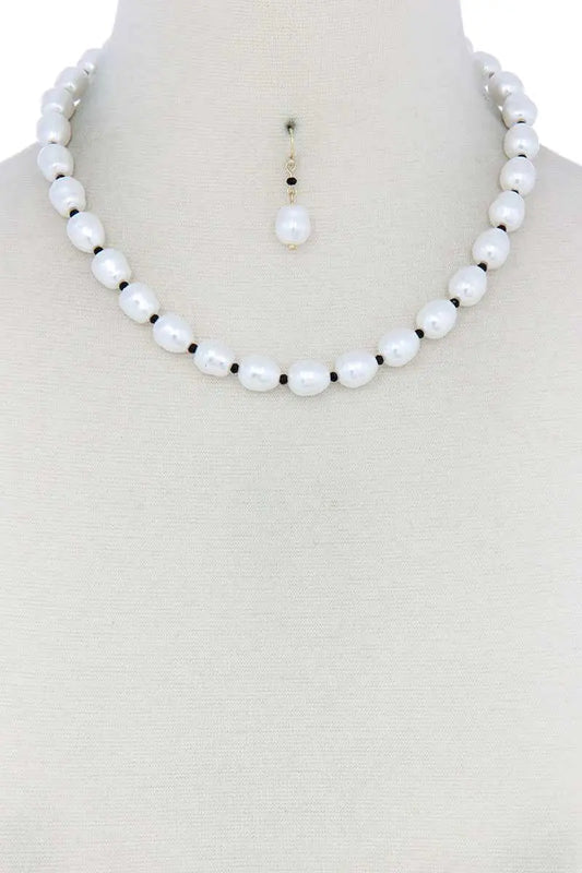 Pearl Bead Necklace Blue Zone Planet