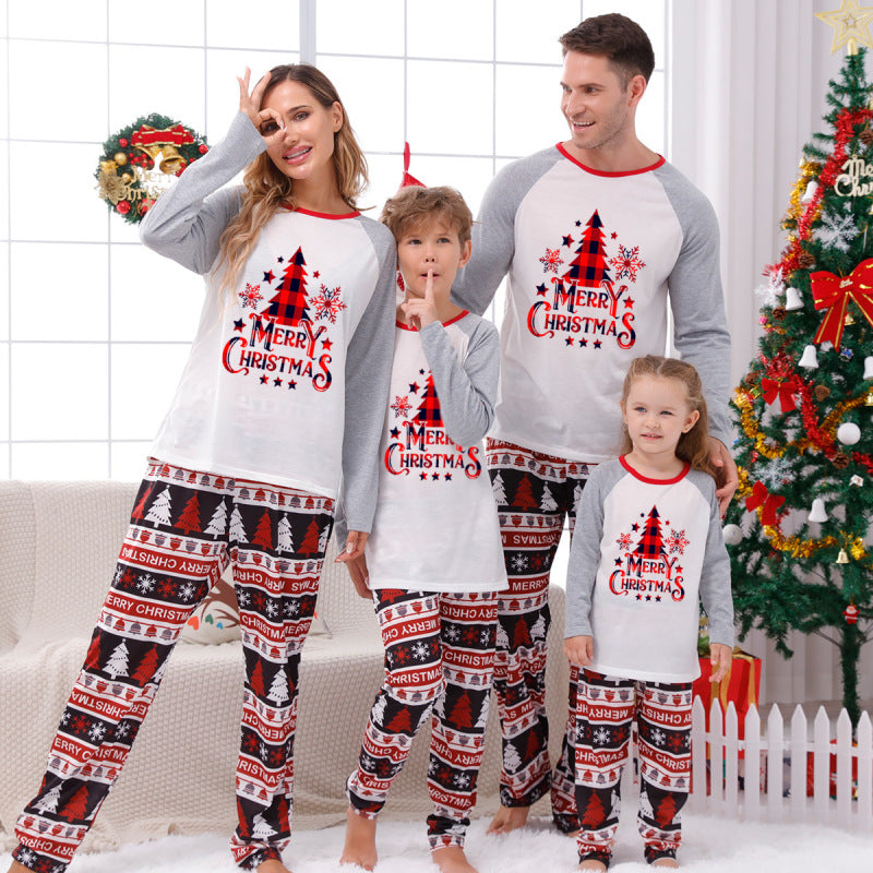 Blue Zone Planet | Home clothes Christmas home clothes parent-child suit plaid patchwork print home clothes-[Adult]-[Female]-Pattern2-S-2022 Online Blue Zone Planet