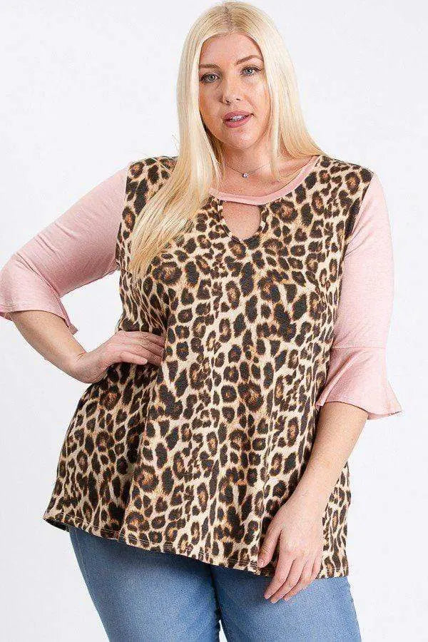 Plus Size Animal Print Top Blue Zone Planet