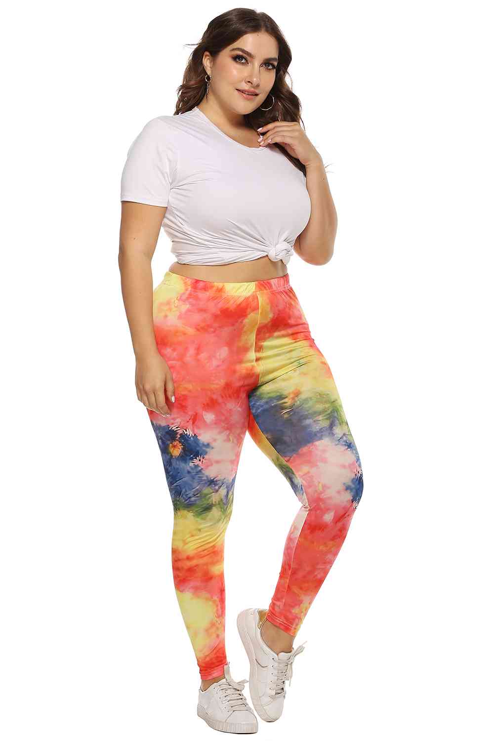 Plus Size Tie Dye Legging BLUE ZONE PLANET