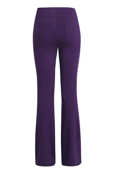 Pocketed High Waist Active Pants BLUE ZONE PLANET