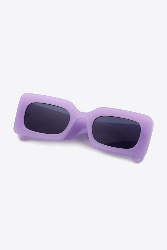 Polycarbonate Frame Rectangle Sunglasses BLUE ZONE PLANET