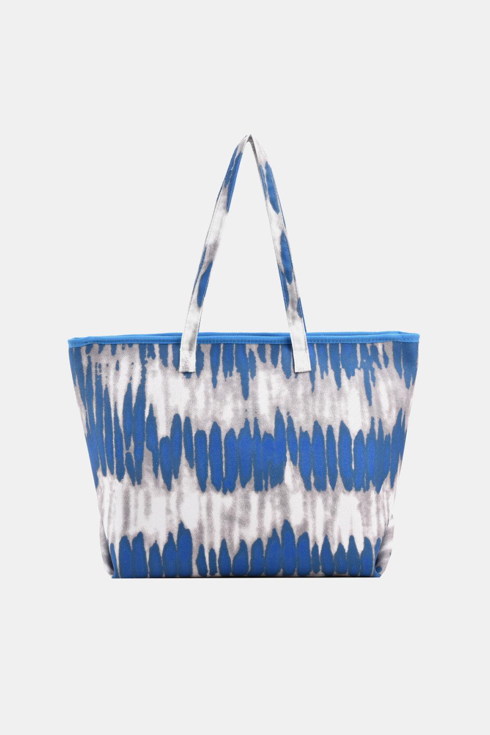 Printed PU Leather Tote Bag BLUE ZONE PLANET