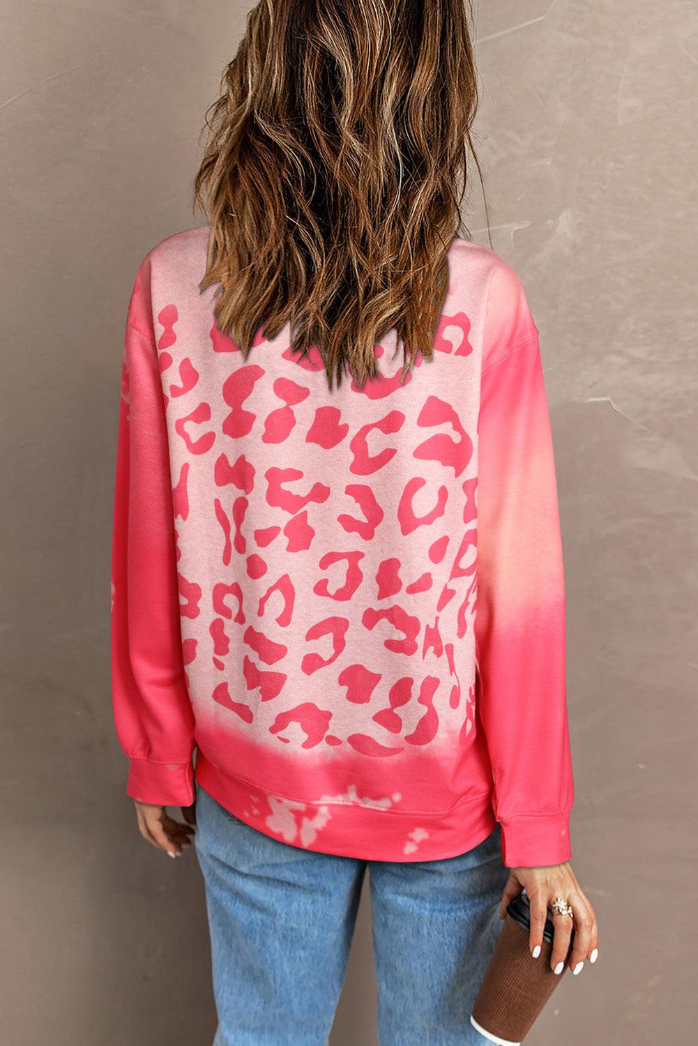 Printed Round Neck Dropped Shoulder Sweatshirt BLUE ZONE PLANET