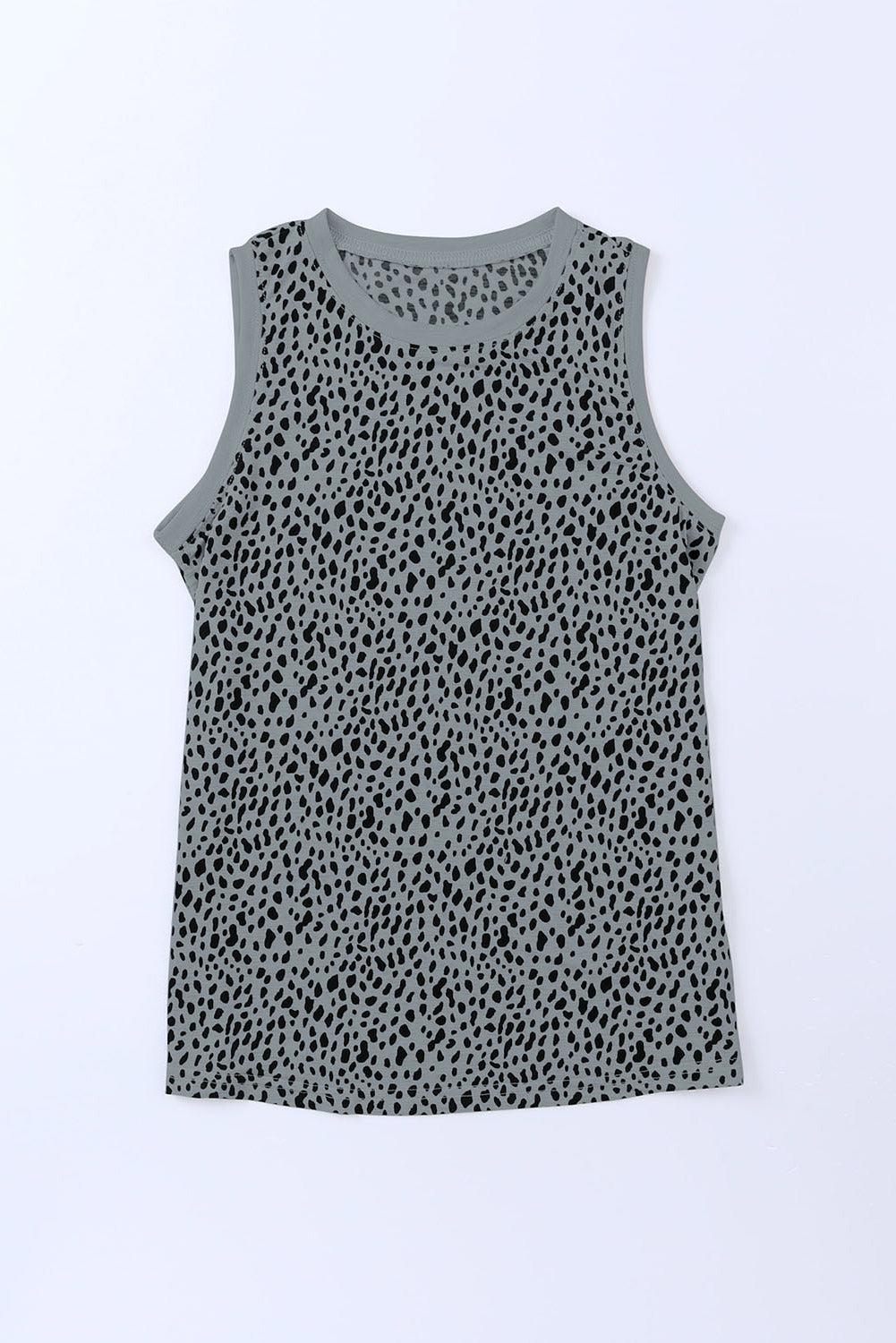 Printed Round Neck Tank BLUE ZONE PLANET