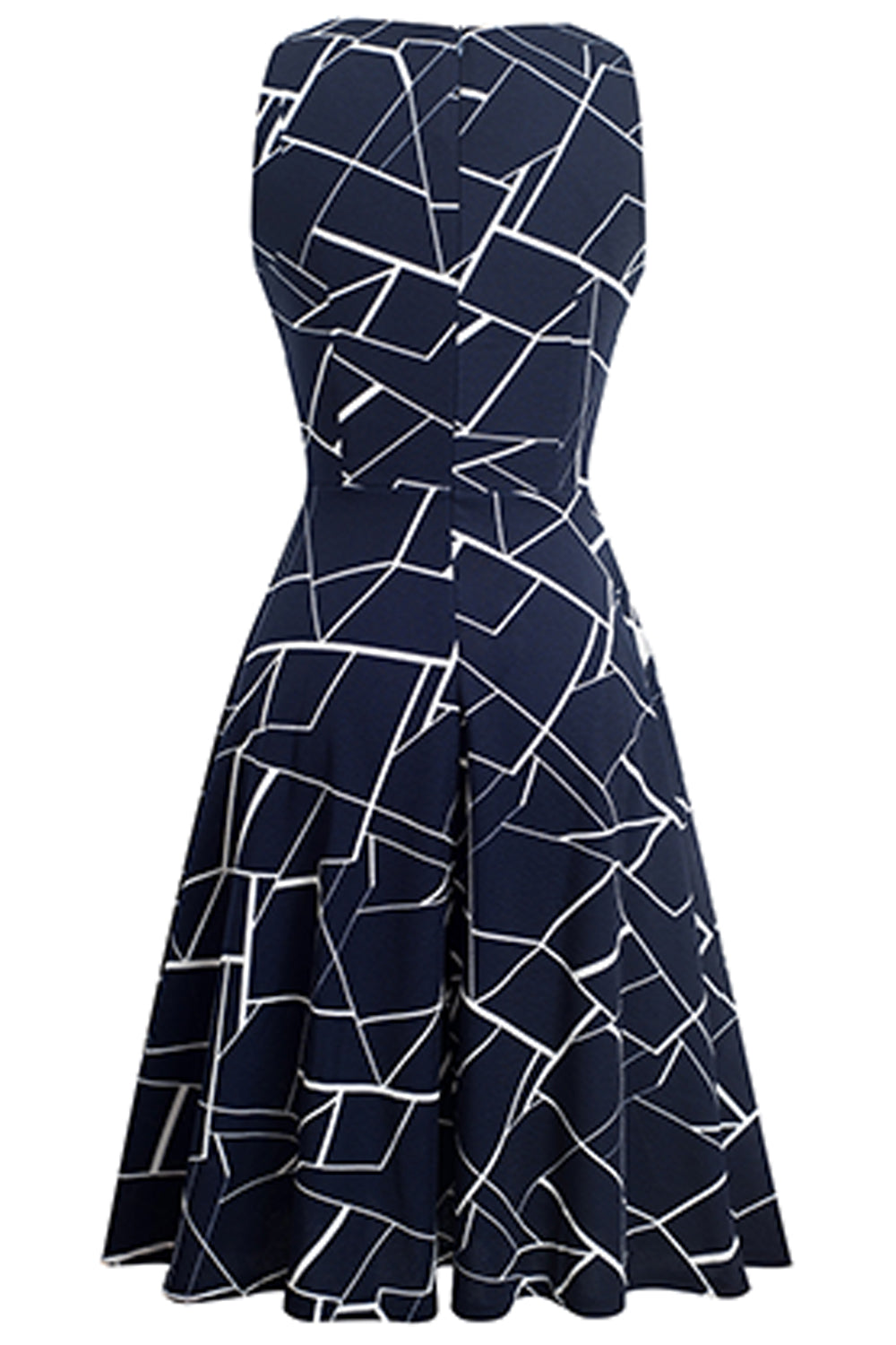 Printed Smocked Waist Sleeveless Dress BLUE ZONE PLANET