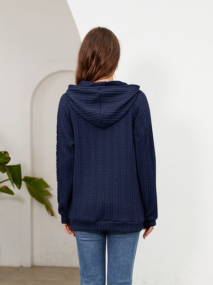 Raglan Sleeve Front Pocket Hoodie BLUE ZONE PLANET