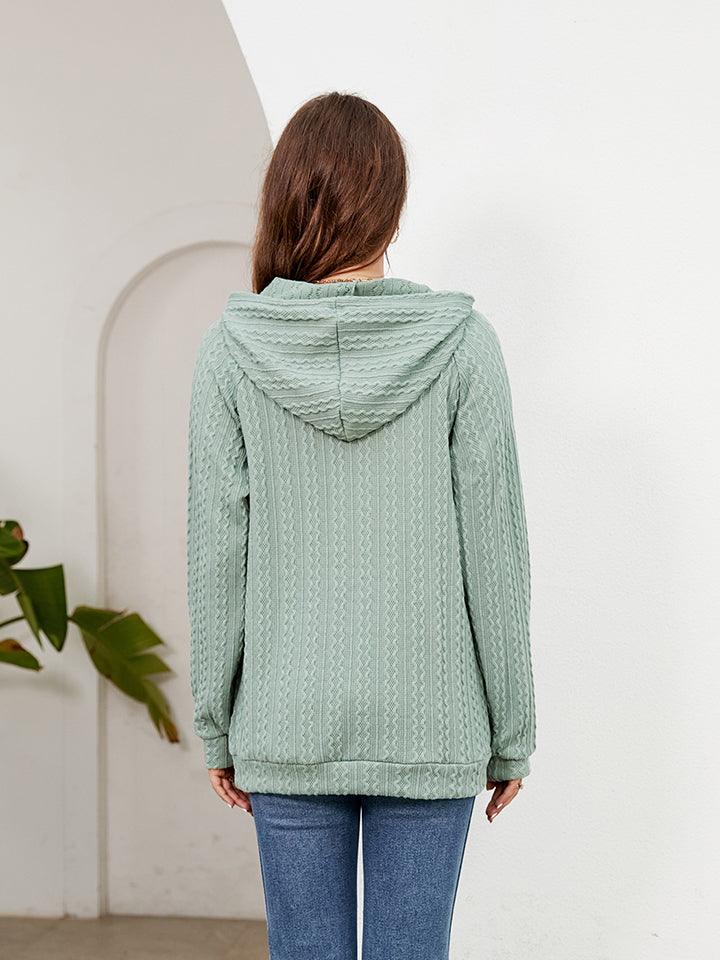 Raglan Sleeve Front Pocket Hoodie BLUE ZONE PLANET