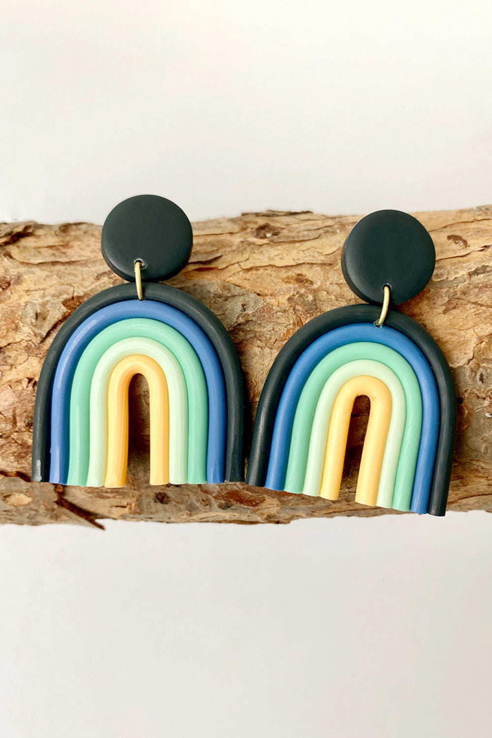 Rainbow Shape Dangle Earrings BLUE ZONE PLANET