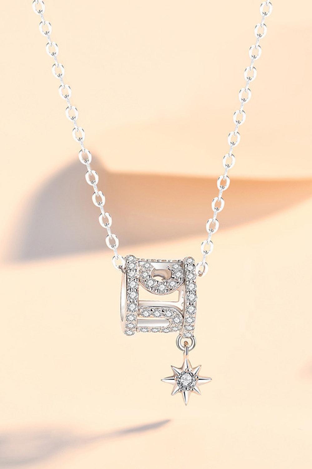 Rely On Fate Cubic Zirconia Pendant Necklace BLUE ZONE PLANET