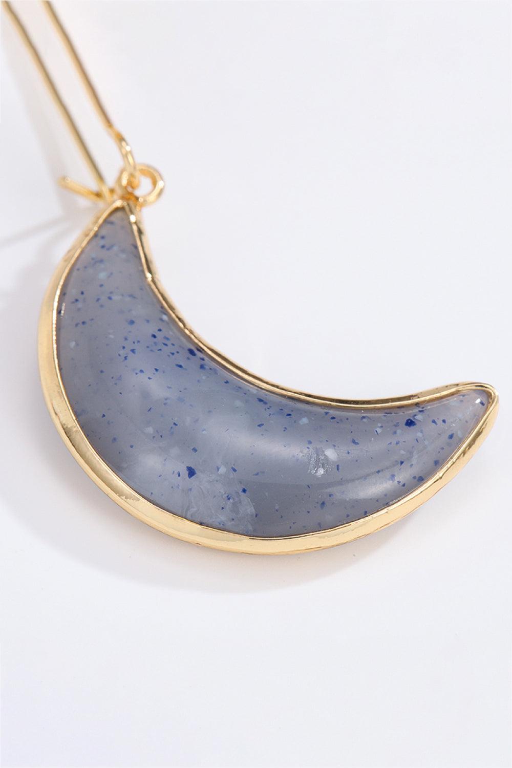 Resin Moon Drop Earrings BLUE ZONE PLANET