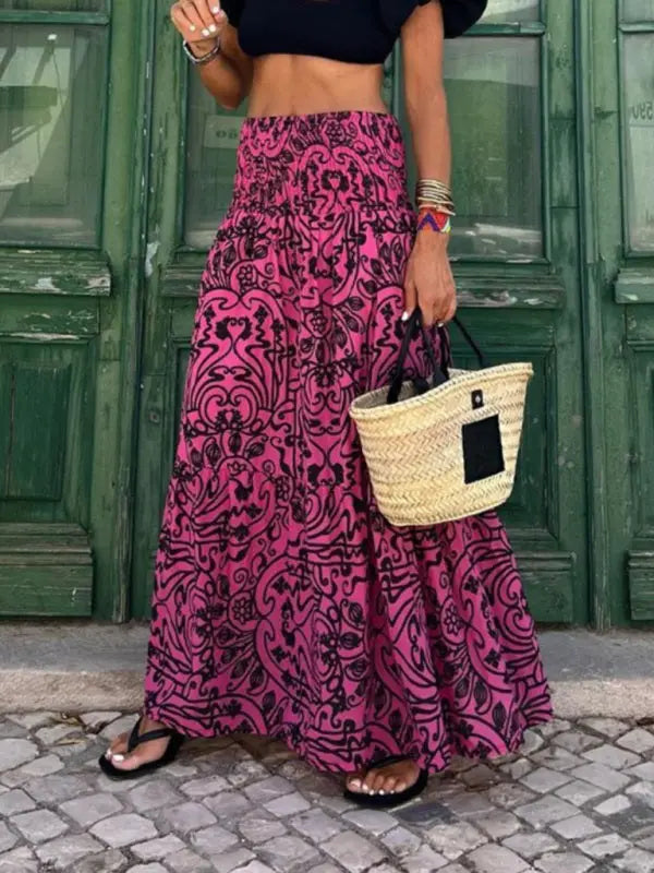 Resort Style Printed Skirt kakaclo