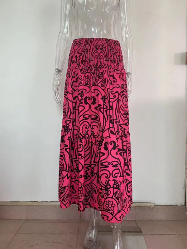 Resort Style Printed Skirt kakaclo