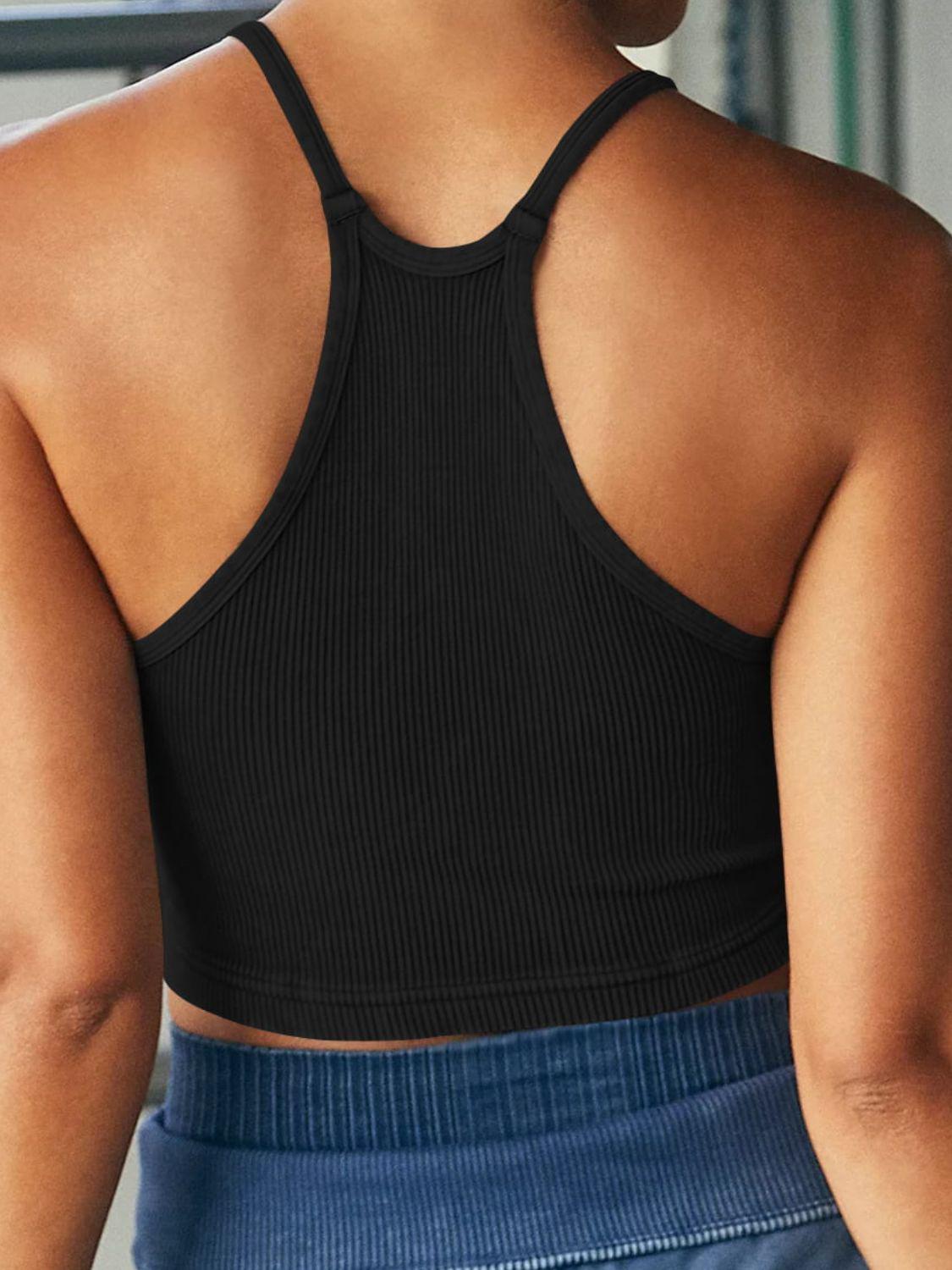 Ribbed Racerback Cropped Cami BLUE ZONE PLANET